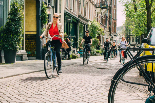 Bike path in Amsterdam